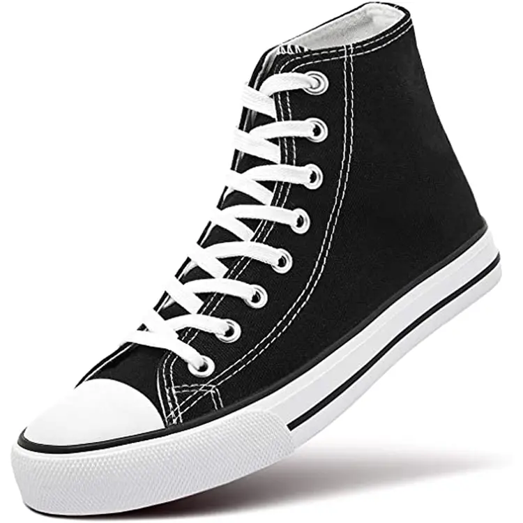 Canvas Sneakers Ups Rubber China High Top Lace Female OEM ODM Service Top Grade Women Casual Walking Shoes